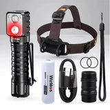 Wurkkos HD15R 18650 Dual LED Headlamp with Red FloodlightRechargeable Flashlight 2000lm with Magnetic Tail Camping Lights - Lootquake
