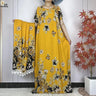 2024 Latest Muslim Sets Women Clothing Cotton Floral Loose Dashiki Long Dress African Abaya Dubai Traditional Islamic Clothing