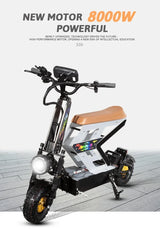 m10 8000W 60V 65AH large electric scooter max speed 90-120km/H 13inch off-road tyres lcd display removable large seat  escooter