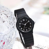 YIKAZE Exam Watch Silicone Strap Simple Women Watch Student Ladies Quartz Wristwatch Waterproof Round Small Dial for Women - Lootquake