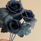 Halloween Decoration Artificial Flowers Bouquet With Pumpkins & Black Roses, Halloween Table Centerpiece For Dining Living Room