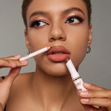 USHAS,Lipstick + lip liner set, matte finish, waterproof, long-lasting and non-staining, velvet nude lip gloss