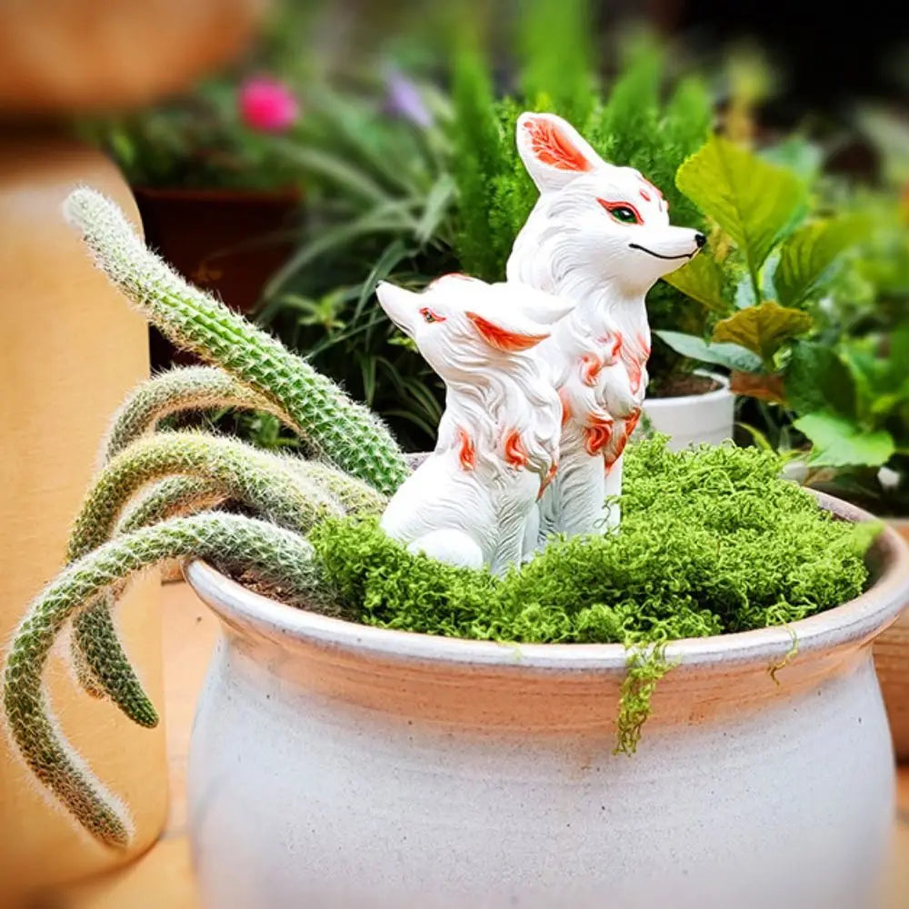 Artesanía de resina, pequeña estatua, exquisita escultura de animal simulado, lindo arte, adorno de escritorio para balcón.