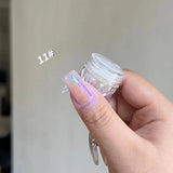 Moonlight Mirror Nails Powder Pearl White Nails Glitter Aurora Shining Pigment Chrome Dust Nail Art Supplies Decoration