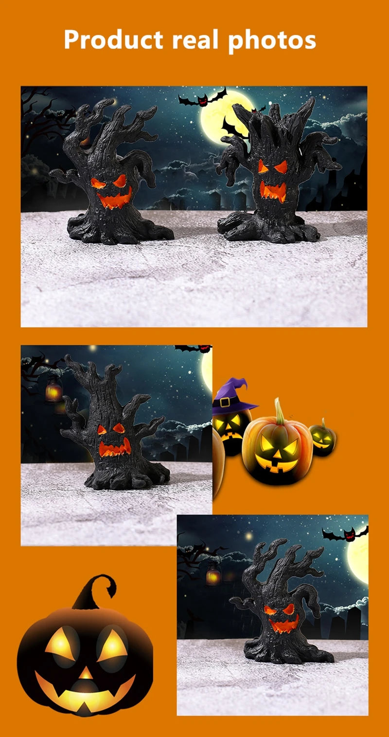 Halloween Micro Landscape Scene Decoration Accessories Tree Demon Ghost Pumpkin Skull Party Supplies Home Party Ornament Terror