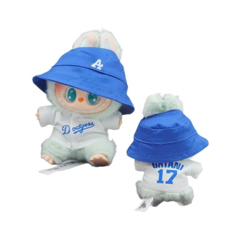 Vêtements de poupée Labubu 15/17 cm, vêtements de baseball numéro 17, accessoires de poupée DIY pour enfants, cadeau