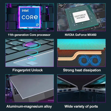 12th Gen i7 i5 15.6 Inch IPS Gaming Laptop i9 10880H i7 1260P NVIDIA MX550 2G NVMe Windows 11/10 Fingerprint Ultrabook Notebook - Lootquake