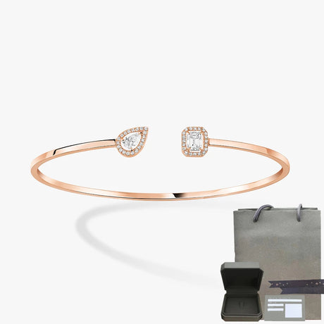 S925 sterling silver women's bracelet, classic MOVE/TWIN series, French diamond bracelet, holiday gift, high-quality jewelry - Lootquake