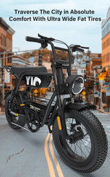 Bicicleta eléctrica para adultos Coswheel Y16, 1000 W, batería de 48 V y 15 Ah, bicicleta de montaña eléctrica de 16 pulgadas con neumáticos anchos.