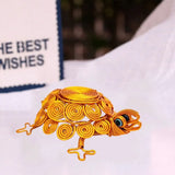 Sculpture Handmade Turtle Statue Woven Collectible Aluminum Wire Tortoise Figurine Crafts Cartoon Turtle Retro Ornaments