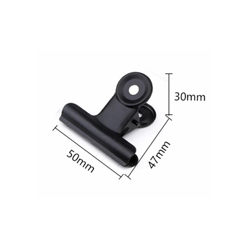 10p Black Metal Clip Stationery Office Supplies Household Paper Clip Fixing Small Book Clip Sketching Board Sketching Clip