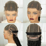 34" Twisted Cornrow Full Lace Braided Wig | Baby Hair | Synthetic Lace Front Braids | Black Women