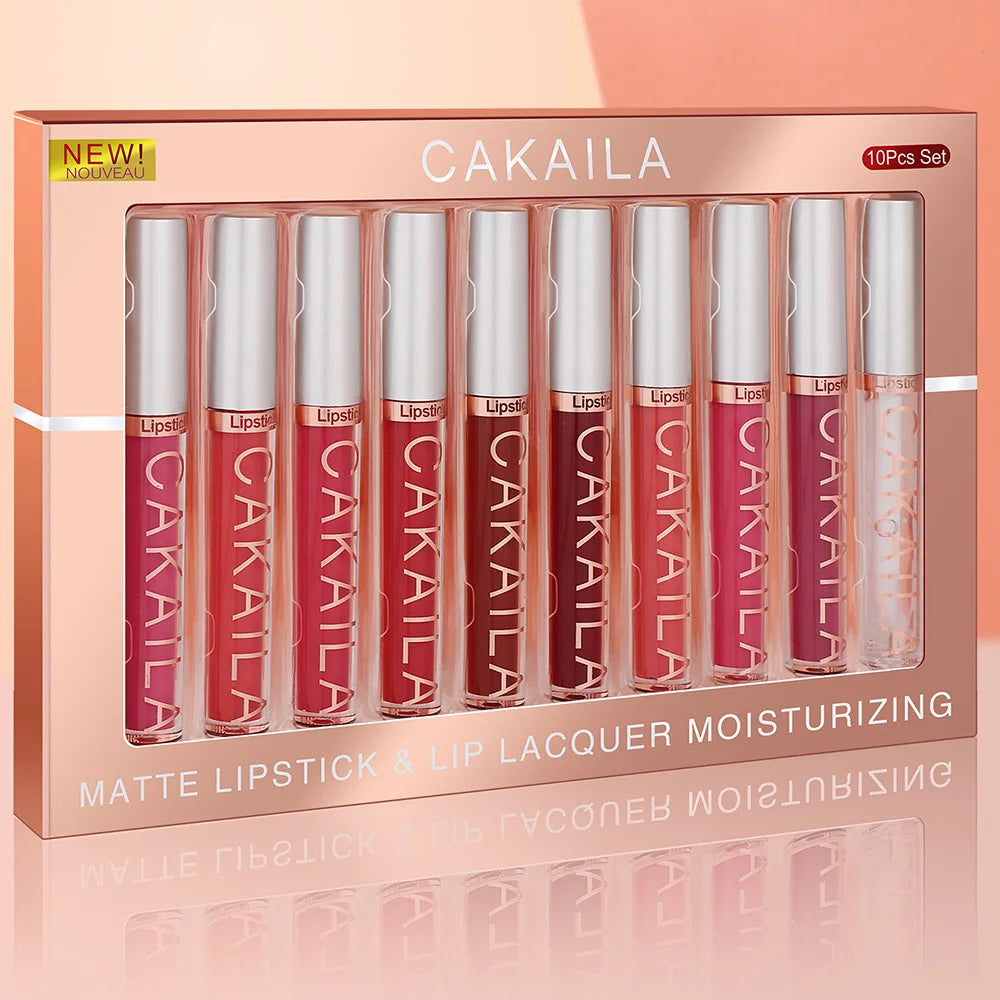 El set de labiales es resistente al agua, al sudor y no se corre fácilmente. Su textura es sedosa, suave y no se reseca.