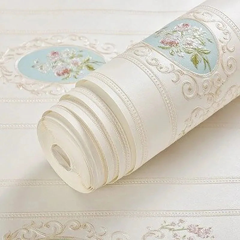 53cm Self adhesive warm European style simple living room bedroom bedside background wall paper wallpaper With pattern Decortion