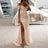 Sexy Sequin Evening Party Prom Long Dress Women Elegant V-Neck Gown Dress Off Shoulder Slim High Split Gown Female Vestidos - Lootquake