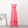 Striped Contrasting Colors Long Dress Women Spaghetti Strap High Waist Backless Party Evening Dresses Female Sleeveless Spring - Lootquake