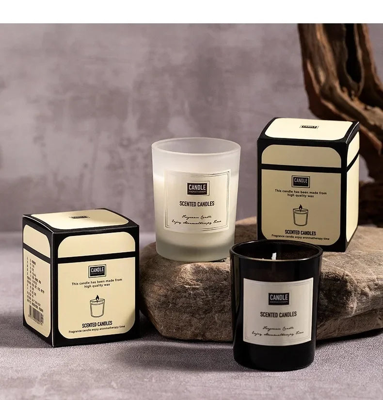 1 vela de aromaterapia con aroma a planta europea moderna para sala de estar, dormitorio, purificación del aire, fragancia duradera, decoración de vasos.