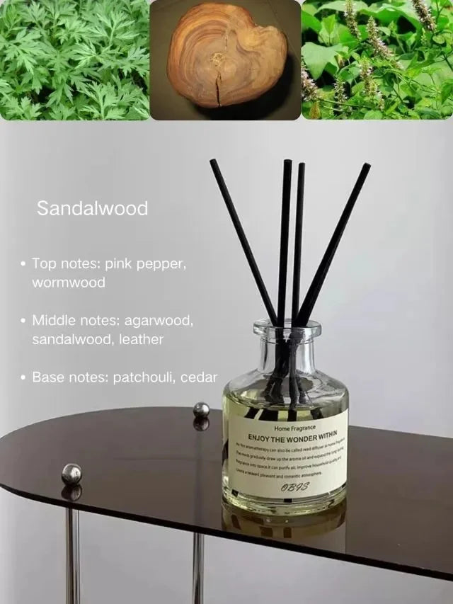 50ml Aromatherapy Essential Oil Flameless Freesia Jasmine Fragrance Oil with Reed Diffuser Stick Home Room Air Freshener Decor