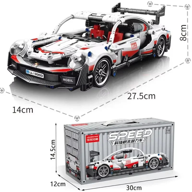 Supercar Building Blocks Car Early Learning Educational Assembled Toys Boys And Children Birthday Gift Building Blocks Ornaments - Lootquake