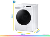 Lavavajillas inteligente Samsung WD13T 13 kg Digital Invert 3 en 1 Agua fría y caliente Blanco - 110 V