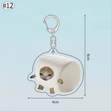 Funny Banana Cat Key Chain Creative Acrylic Happy Cats Schoolbag Pendant Bag Accessories DIY Mobile phone Lanyard Student Gift - Lootquake