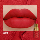 Matte Lipstick, 18-Color, Long-Lasting, Non-Stick Cup, Fade-Resistant, Velvety Texture, Luxurious Hydrating Lip Makeup For All-D