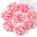10Pcs Artificial Flowers Silk Hydrangea Fake Flower Head For Wedding Decoration Party Home Decor DIY Wreath Gift Craft Accessory
