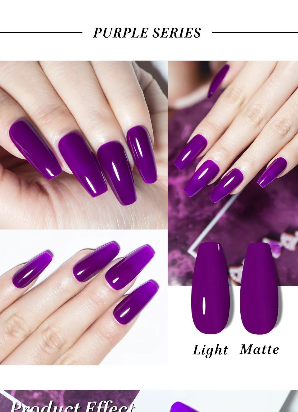 Rainbow Ghini UV LED Glitter Purple Gel Nail Polish 15ml Manicure Art Accessories Nail Glue Supplies for Professionals Varnishes