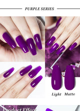 Rainbow Ghini UV LED Glitter Purple Gel Nail Polish 15ml Manicure Art Accessories Nail Glue Supplies for Professionals Varnishes