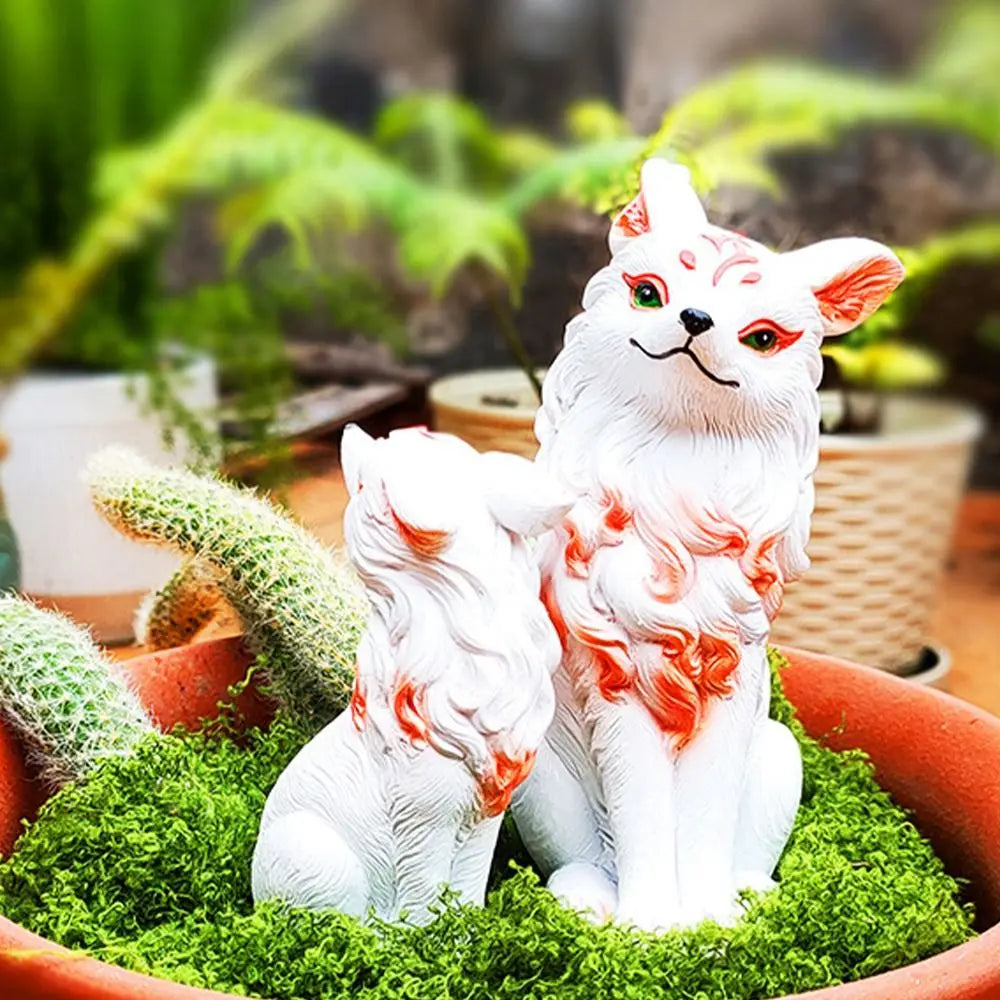 Artesanías de resina, estatua pequeña, exquisita simulación de jardín, miniaturas, figurita artística, linda escultura de animal para oficina