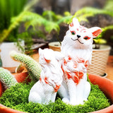 Artesanías de resina, estatua pequeña, exquisita simulación de jardín, miniaturas, figurita artística, linda escultura de animal para oficina