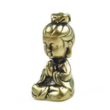 Statue Ornament Solid Brass Miniature Figurines Handmade Craft Living Room Office Home Decor Accessory Buddha Statue Pendant