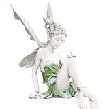 Escultura de hada de las flores para jardín, paisajismo, arte de patio, adorno de resina, estatua de Turek sentada, figuras de ángel para exteriores, decoración artesanal