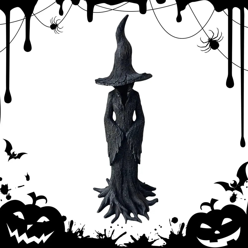 Halloween Witch Ornament Gothic Halloween Resin Figurine Retro Magician Decor Home Decoration and Collectibles