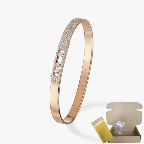 S925 sterling silver women's bracelet, classic MOVE/TWIN series, French diamond bracelet, holiday gift, high-quality jewelry - Lootquake