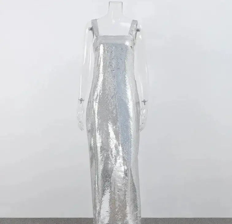 Women's Dresses Fashion Summer Suspender Backless Glitter Long Dress for Women - Lootquake
