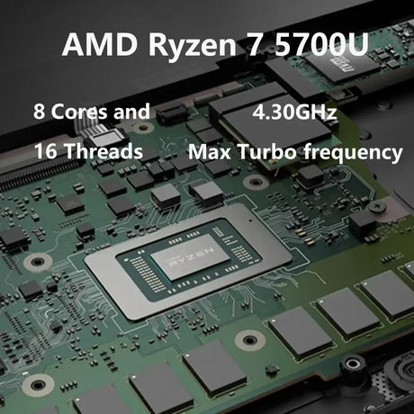 2024 AMD Laptops Gaming Office Business Notebooks Win11 15.6 inch IPS Ryzen7 5700U 8 Cores 32GB DDR4 2TB PCIE 9000mAh - Lootquake