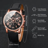 5PCS Women's Watches Fashion Roma Dial Leather Band Quartz Watch Ladies Silicone Band Wristwatch Reloj Mujer（Without Box） - Lootquake