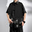 M-5XL Plus Size Mens Short Sleeve Shirt Chinese Traditional Tai Chi Kung Fu Mandarin Collar Frog-Button Clothes Summer Tops Man - Lootquake