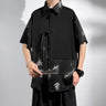 M-5XL Plus Size Mens Short Sleeve Shirt Chinese Traditional Tai Chi Kung Fu Mandarin Collar Frog-Button Clothes Summer Tops Man - Lootquake