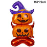 Halloween Theme Standing Balloon Pumpkin Haunted House Spider Cat Foil Balloon Happy Halloween Decor Supplies Kids Gifts