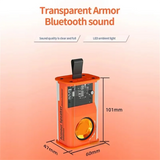 Bluetooth Speaker K08 LED Flashing Soundbar Portable Outdoor Indoor Subwoofer Loudspeaker Support TF Card FM Radio Waterproof