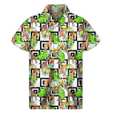 3D Printed Black And White Giraffe Pattern Hawaii Shirts Mens Short Sleeve Big Size Beach Shirts Funny Giraffe Party Blouse Tops - Lootquake