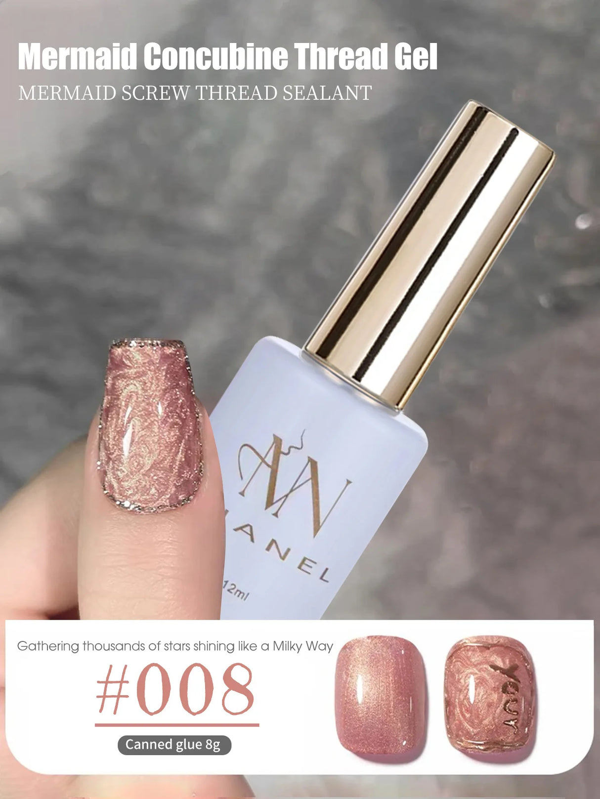 MIANEL 1-12pcs 12ML Mother-of-pearl Textured Gel Nail Polish With Aurora Effect, 2025 New Japanese-style Summer Top Selling