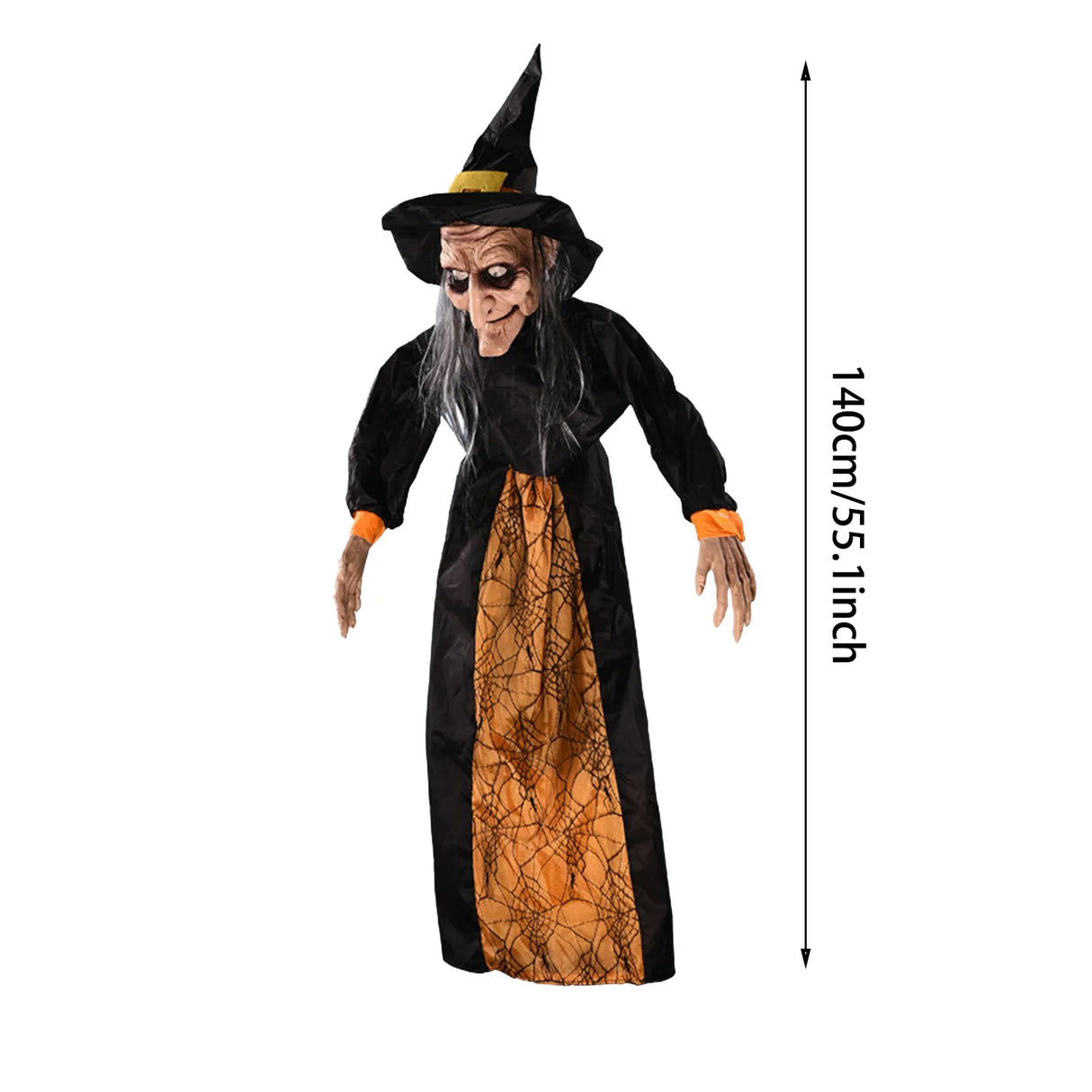Halloween Witch Ghost Decor Horror Pendant Glowing Prank Props Electric Toys Haunted House Bar Club Home Festival Decoration