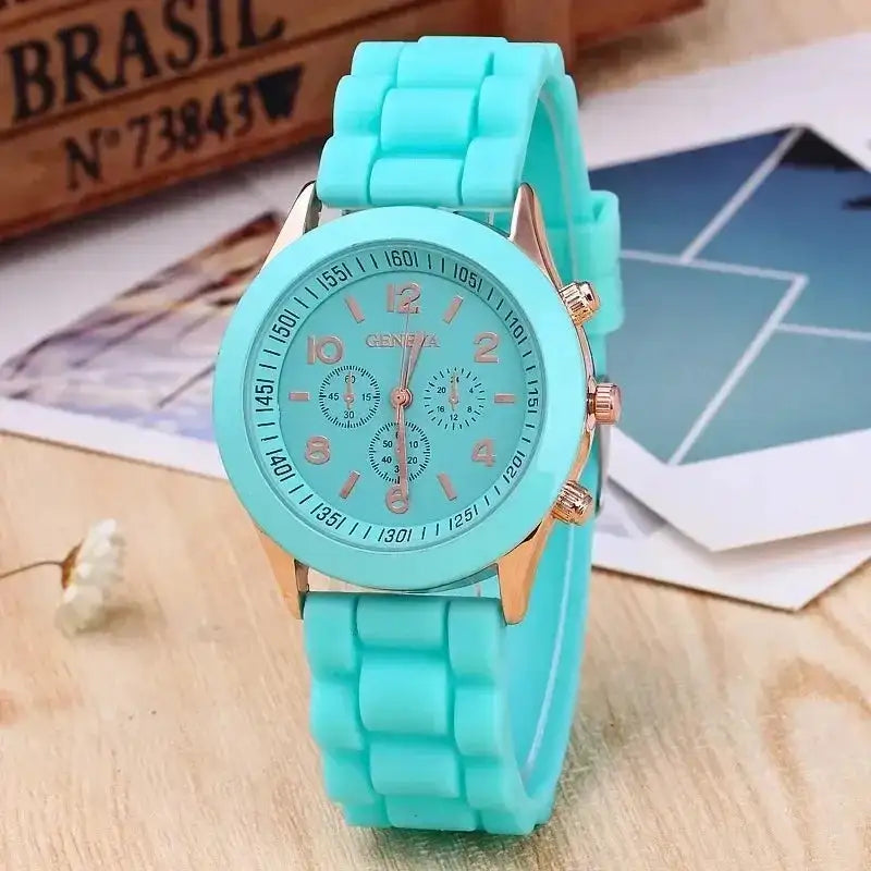 Watch Hot Sales Geneva Brand Silicone Women Watch Ladies Fashion Dress Quartz Wristwatch Female Watch Montre Relogio Feminino - Lootquake