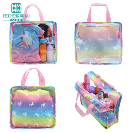 For 15-18 Inch American Doll Toys Newborn Doll Fashion Backpack, Safety Seat, Blanket, Sleeping Bag, Gift for Girls - Lootquake