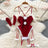 Red Christmas Sexy Lingerie Shawl Set Halter Jumpsuit Lace-up Cosplay Costume New In Women Clothes Skinny Bodysuit Suit Hotsweet - Lootquake