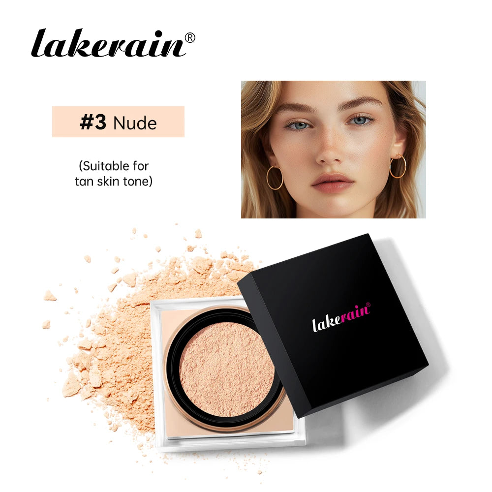 Polvos sueltos para hornear y fijar, de larga duración, control de grasa, rostro natural, mate, resistente al agua, iluminador, polvos sueltos, maquillaje, cosméticos