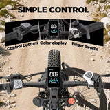 Bicicleta eléctrica BURCHDA RX80 para adultos, motor de 1000 W, batería de 48 V 20 Ah, neumáticos anchos todoterreno de 26", bicicleta eléctrica para montaña y nieve, ciclismo todoterreno